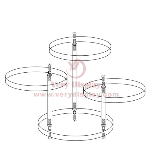 Riser di gradini in plexiglass chiaro all&#39;ingrosso