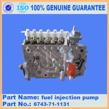 Pompe d&#39;injection de carburant pour excavatrice PC300-7 6743-71-1131