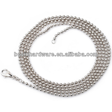 Fashion High Quality Metal 2.4mm Stainless Steel Ball Chain Necklace