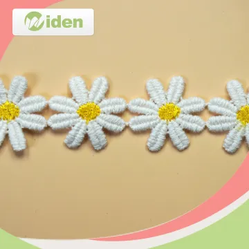 lovely cotton and polyester embroidery lace for accessories