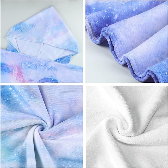 Dream Blue Purple Poncho Towel