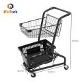 Convenience Store Colorful Metal Basket Shopping Trolley