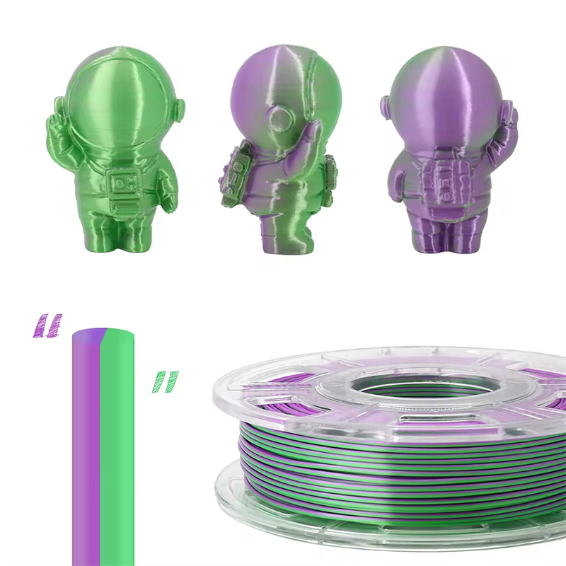 Silk PLA Filament 1.75mm Dual Color