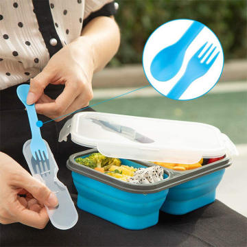 2023 Nouveau récipient portable en silicone portable - boîte à lunch de stockage alimentaire pliable