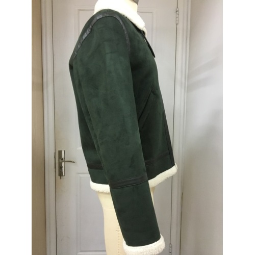 Faux Leather Shearling Moto Jacket