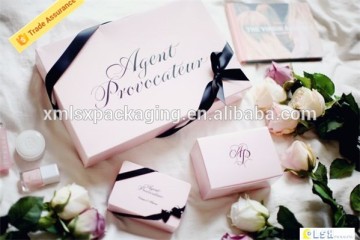 Luxury Handmade Custom Logo Printed Paper Jewelry Gift Box , Ring Box, Necklace Box