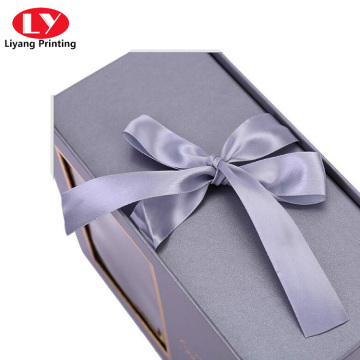 Matte Paper Gift Box with ribbon clear window