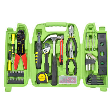 84-piece Hand Tool Set, Includes Crimping Tool and Tape
