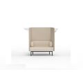 Modern High Back Two-Seater Fabric Office Booth Seating Custom Workstations with Privacy Sofa Style