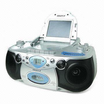 Portable DVD Player with TFT LCD Display and Echo Dual Microphone Karaoke Inputs