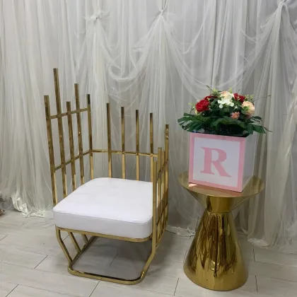 Golden Throne Birdcage Chair for Wedding Banquets and Parties