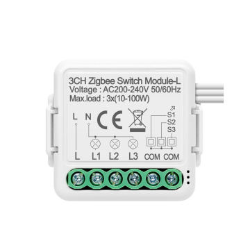 KOALA 220-240V Tuya Zigbee 3.0 Wireless Smart Relay Circuit Breaker Switch Module No Neutral Wire 1/2/3 Gang For Smart Home DIY