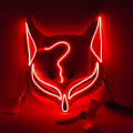 Máscara Kitsune brilhante de raposa LED