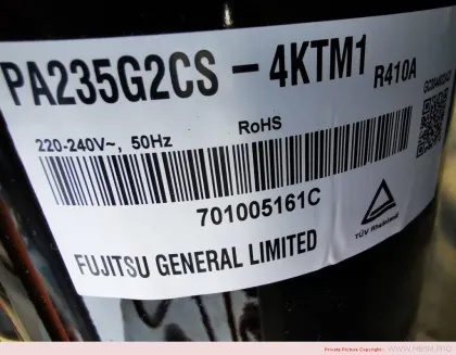 High Quality GMCC Compressor for Air Conditioner and Chiller with R410A Refrigerant PA205G2CS-4KTM1