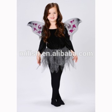 Party carnival cheap kids girl black fairy fancy dress costume MAC-69