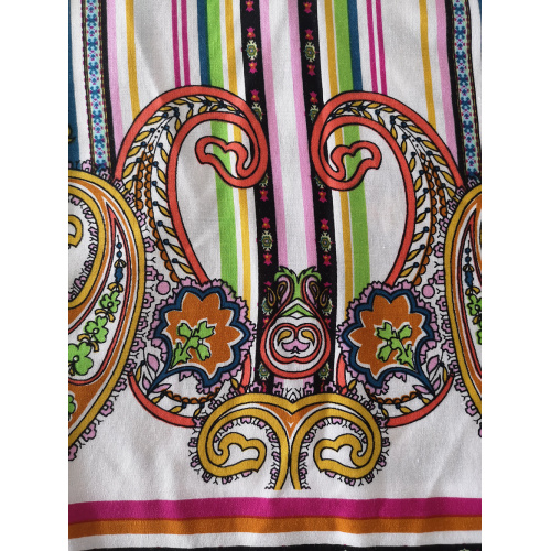Border Design Rayon Poplin Shuttle 45S Printing Fabric