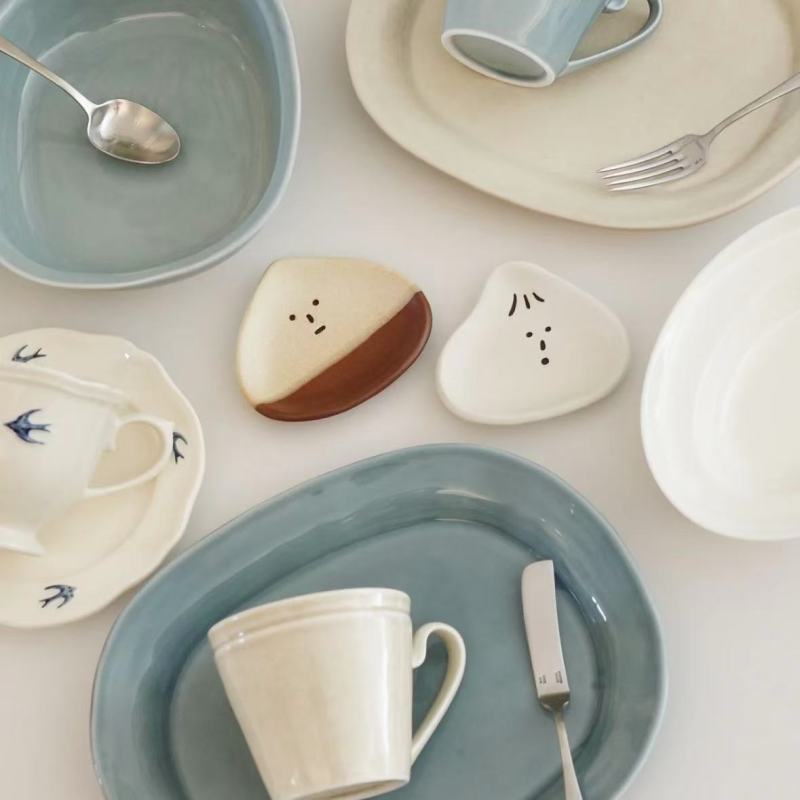 Blue and White Ceramic Dinnerware with Delicate Designs