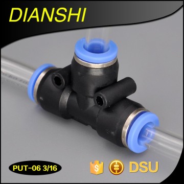 3 ways T type plastic pipe fittings