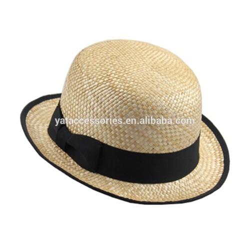 Men woven paper straw summer top hats