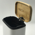 Rectangular Bamboo Lip Pedal Bin