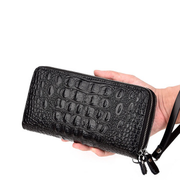 Large Capacity Men Hand Bag Promotional High-quality Pu Leather Wallet Men Alligator Zipper Wallet