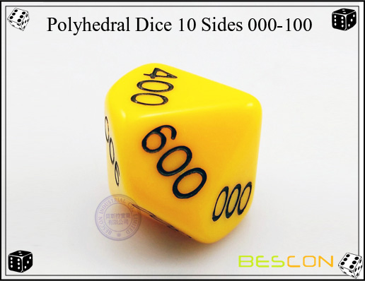 Polyhedral Dice 10 Sides 000-100