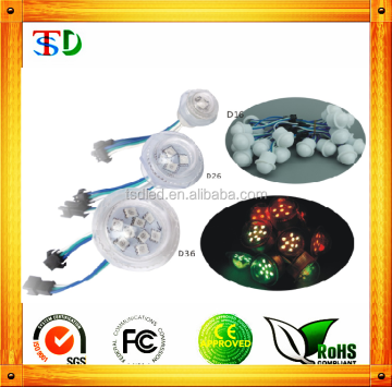 Waterproof WS2811/WS2801 LED RGB Pixel Lights: D16, D26, D36mm