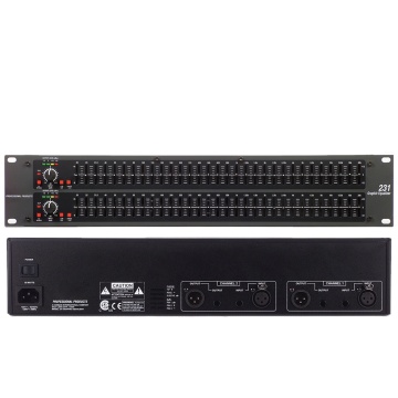 Professional Sound Graphic Equalizer: 48kHz Sample Rate DBX 231 Dual 31-Band High-End Feedback Canceller Electronic Equipment