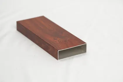 Wood grain powder coated aluminum doors and windows