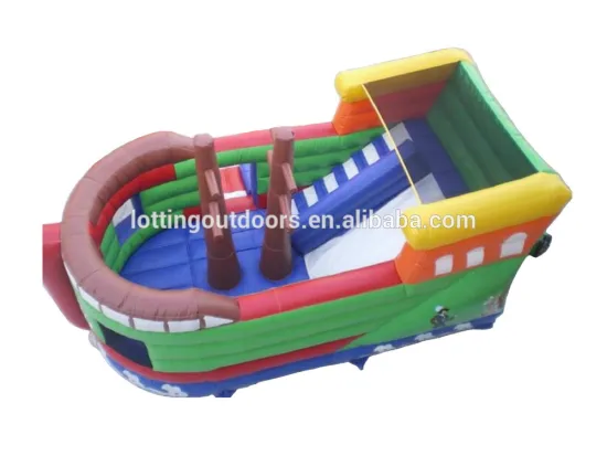 Pirate Boat Inflatable Ship Jumping Bouncer with EN14960 Certificate