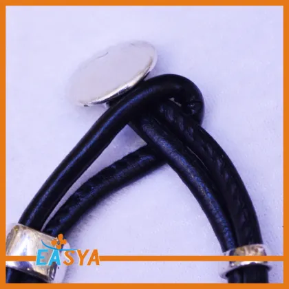 The Popular Custom Black Leather Ordinary Bracelet
