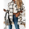 Women`s Fall Button Down Plaid Shirts