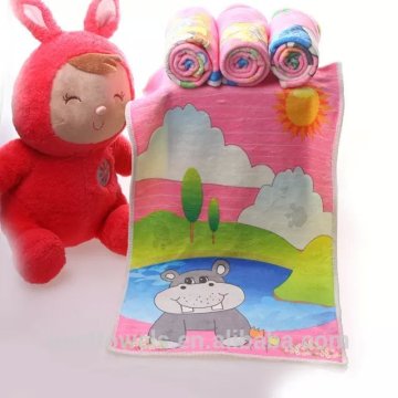 Good quality cartoon printed children microfiber towel