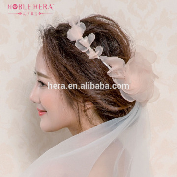 Fashion Bride Fabric Veil Hair Accessories Wedding Crown Ornaments Princess 746HC