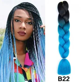 Wholesale Two Tone Ombre Synthetic Crochet Braid Hair Extensions for Black Customers