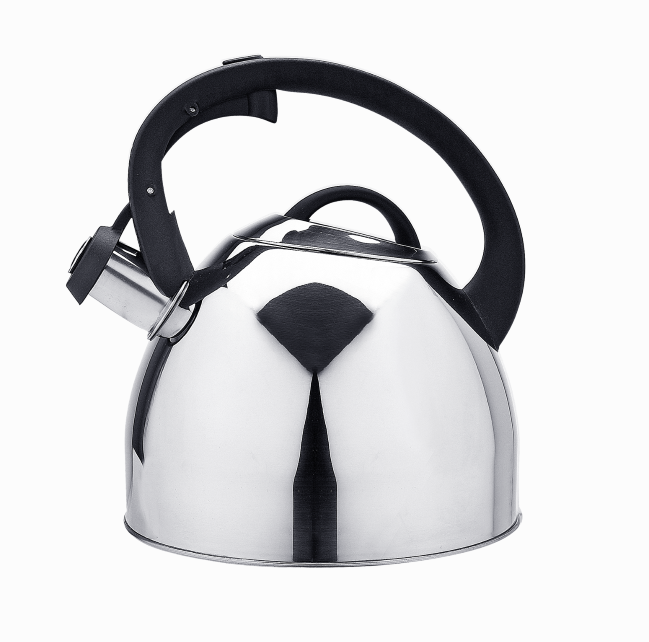 Stovetop coffee kettle with whistling spout 2Qt