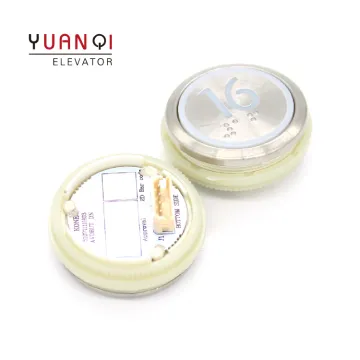 KONE Elevator Push Button for KDS50/KDS330 - Round Braille Button, Stainless Steel (KM51071111H03)