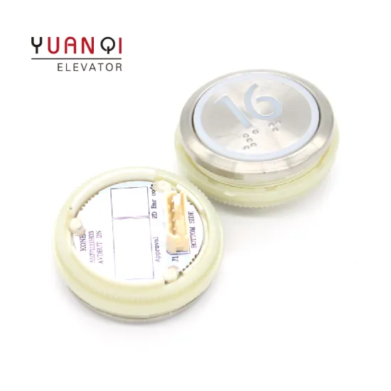 KONE Elevator Push Button for KDS50/KDS330 - Round Braille Button, Stainless Steel (KM51071111H03)
