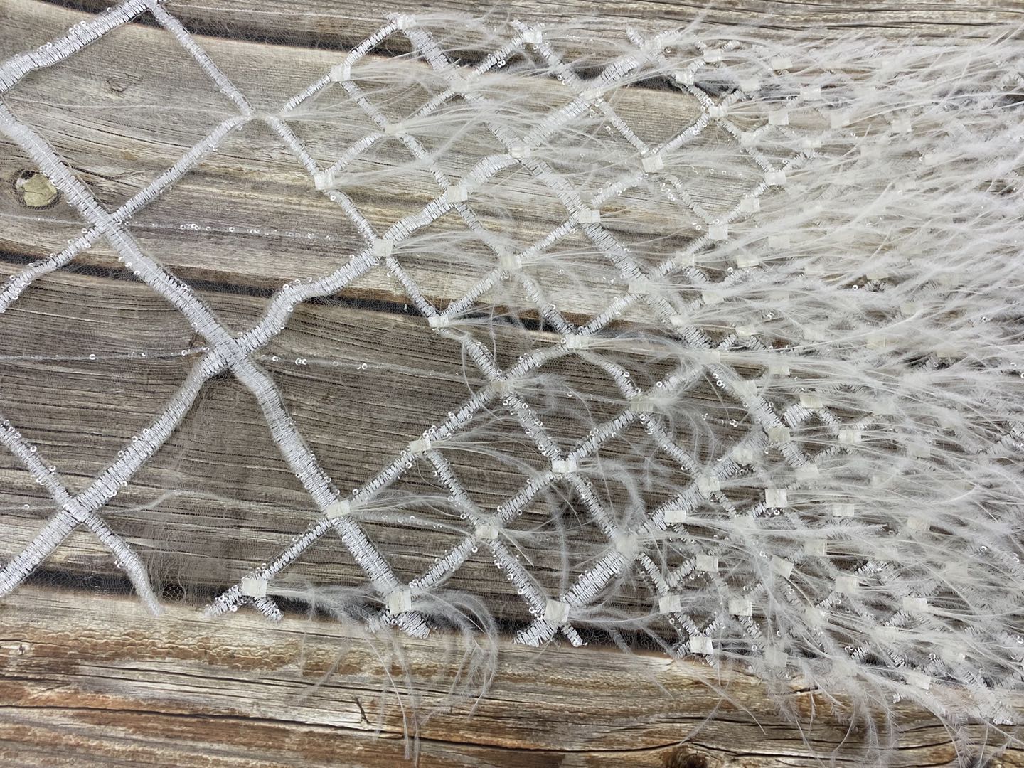 Feather Embroidery Fabric