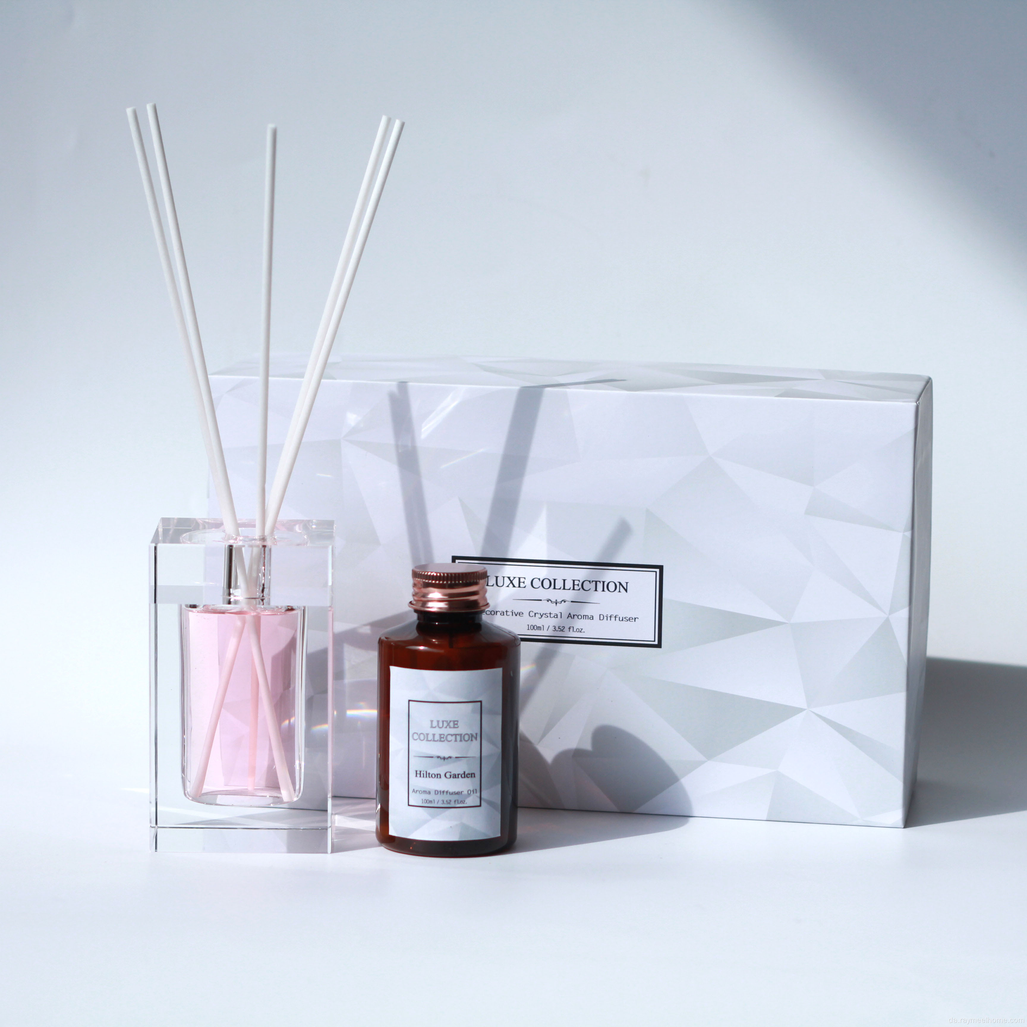 Klar glasflaske med 100 ml påfyldning Reed Diffuser