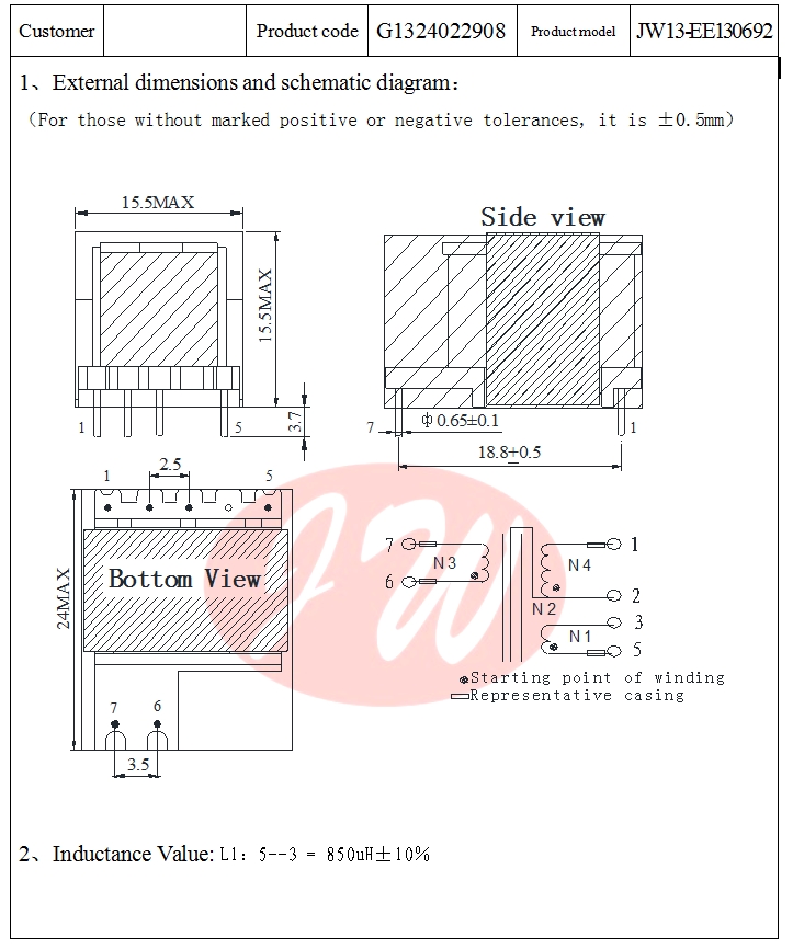 High Frequency Transformer