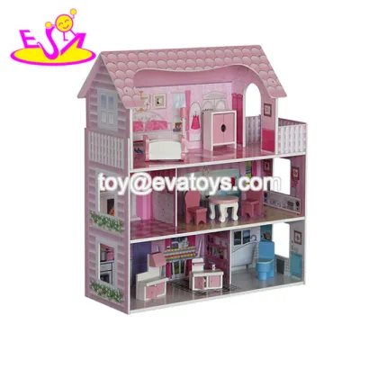Newest baby wooden doll house W06A139