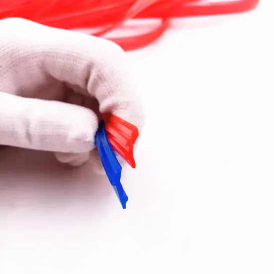 polyurethane rubber wiper red C2 wiper lips and steel profile casing for steel telescopic cover