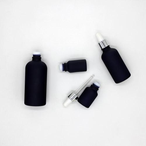 Glass Dropper Essential Oil Bottles Black glass bottle wholesale Factory