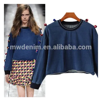 indigo knit girl dress denim fabrics