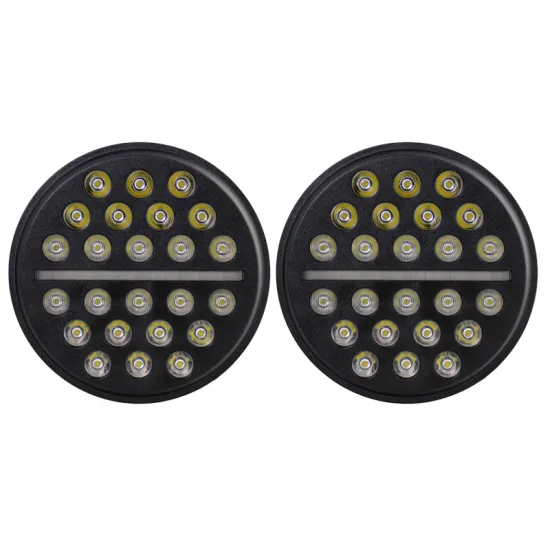 7 Inch LED Headlight with Hi/Low Beam and White DRL for Jeep Wrangler JK