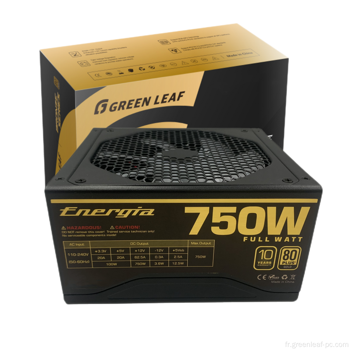 80Plus Gold 750W ATX ALIMENTATION ORTHERINE 14CMRGBFAN