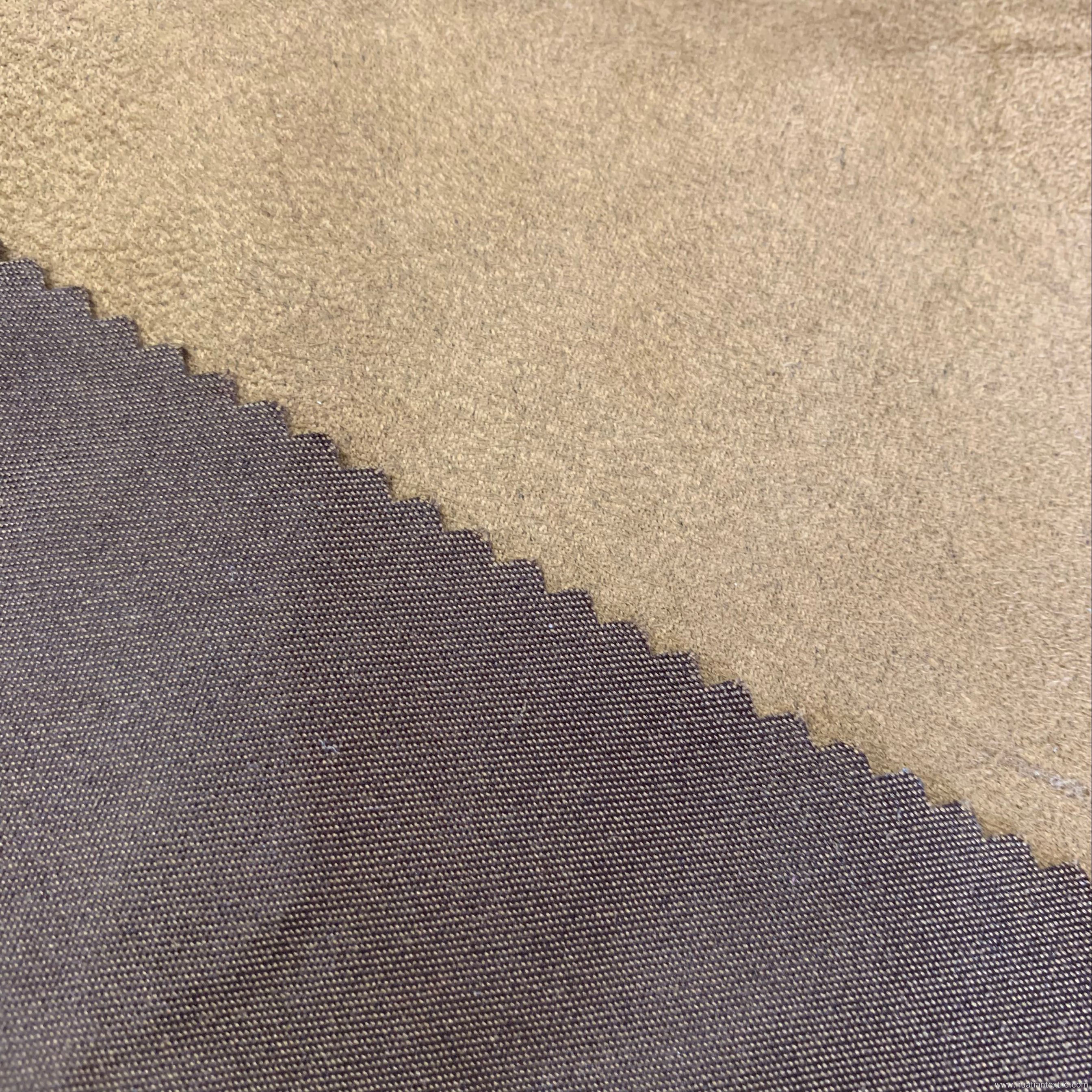 100% polyester warp woven suede fabric