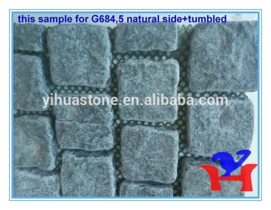 G684 black basalt natural meshed paver