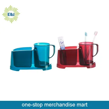 Elegant Green Plastic Toothbrush Holder